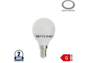 6W LED E14 G45 Birne Kunststoff Kaltweiß