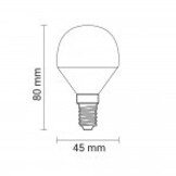 6W LED E14 G45 Birne Kunststoff Kaltweiß