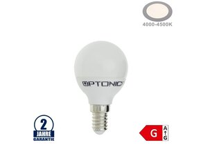 6W LED E14 G45 Birne Kunststoff Neutralweiß