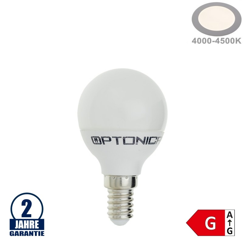 6W LED E14 G45 Birne Kunststoff Neutralweiß