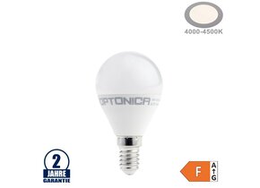 8,5W LED E14 G45 Birne Kunststoff Neutralweiß