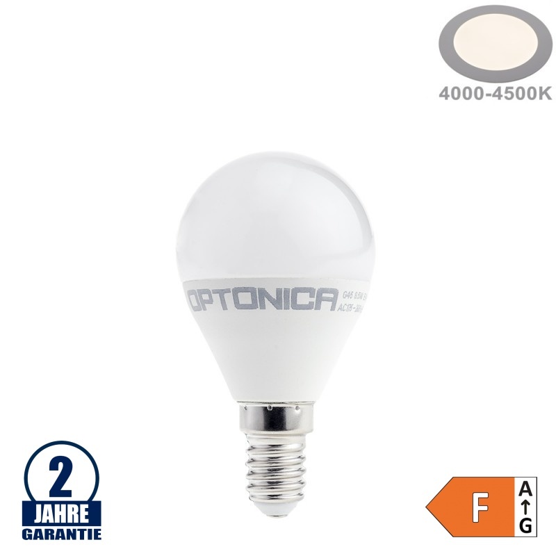 8,5W LED E14 G45 Birne Kunststoff Neutralweiß