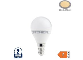 8,5W LED E14 G45 Birne Kunststoff Warmweiß