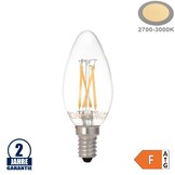 4W LED FILAMENT E14 C35 Kerze Glas 400 Lumen Warmweiß