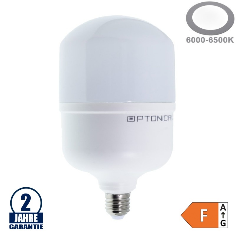 45W LED E27 T140 Birne Kunststoff Kaltweiß