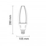 50W LED E40 Kolbenlampe Kunststoff Kaltweiß