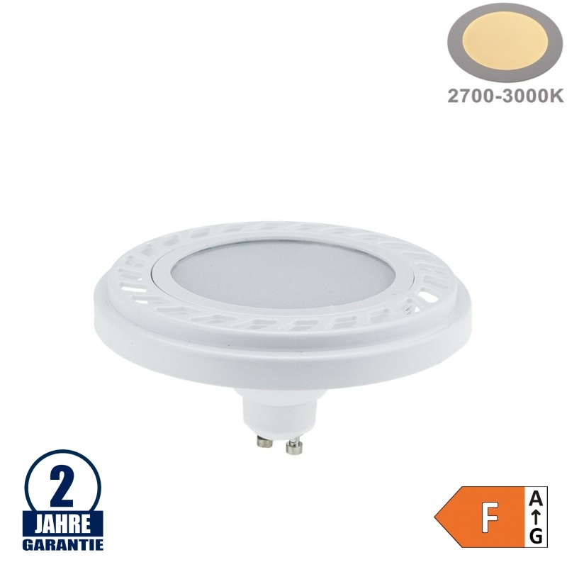 9W LED GU10/AR111 Spot 120° Warmweiß