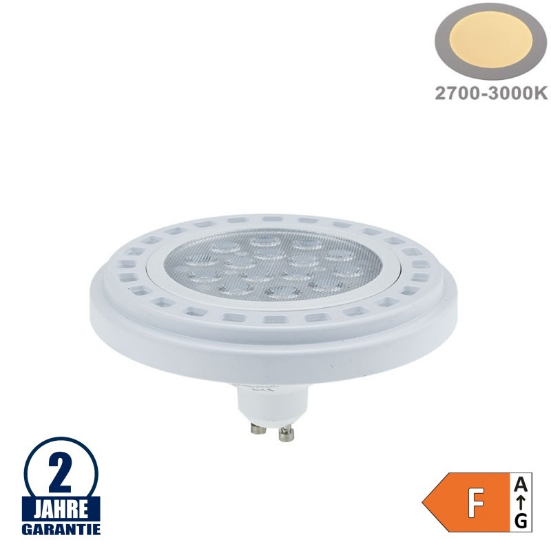 15W LED GU10/AR111 Spot 30° Warmweiß