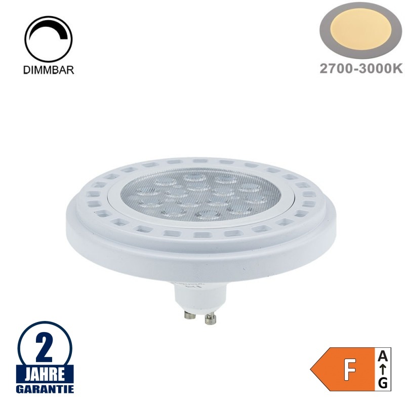 15W LED GU10/AR111 Spot 30° Warmweiß Dimmbar