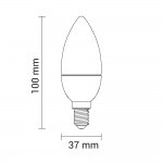 8,5W LED E14 Kerze Kunststoff Kaltweiß