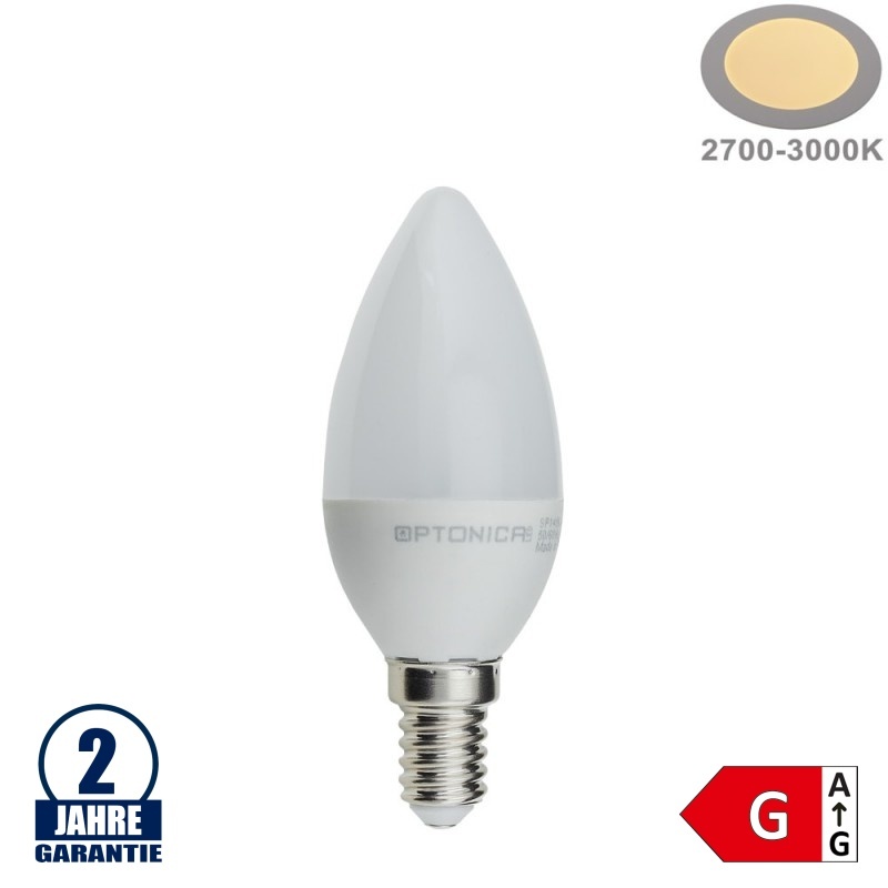 6W LED E14 Kerze Kunststoff Warmweiß
