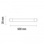 9W LED G13/T8 Glas Röhre 60cm Neutralweiß CL