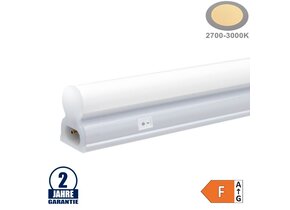 8W LED Röhre T5 mit Kunststoffgehäuse 57CM, 230V, Matt mit Schalter Warmweiß