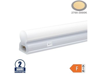 20W LED Röhre T5 mit Kunststoffgehäuse 145CM, 230V, Matt mit Schalter Warmweiß