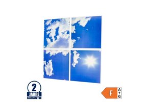 45W 60x60cm LED 3D Himmeloptik Panel 6000K 4er Set