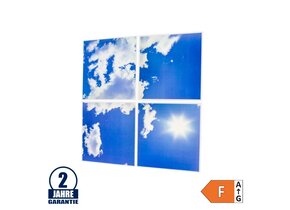 45W 60x60cm LED 3D Himmeloptik Panel 6000K 4er Set