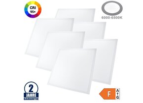 45W 60x60cm LED Panel HIGH CRI Kaltweiß 6 Stk.