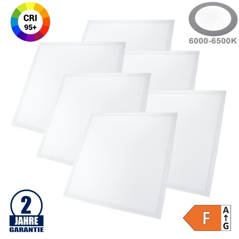 45W 60x60cm LED Panel HIGH CRI Kaltweiß 6 Stk.