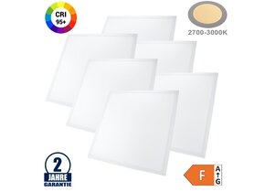 45W 60x60cm LED Panel HIGH CRI Warmweiß 6 Stk.