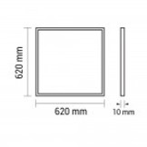 36W 62x62cm LED Panel 100Lm/W Warmweiß