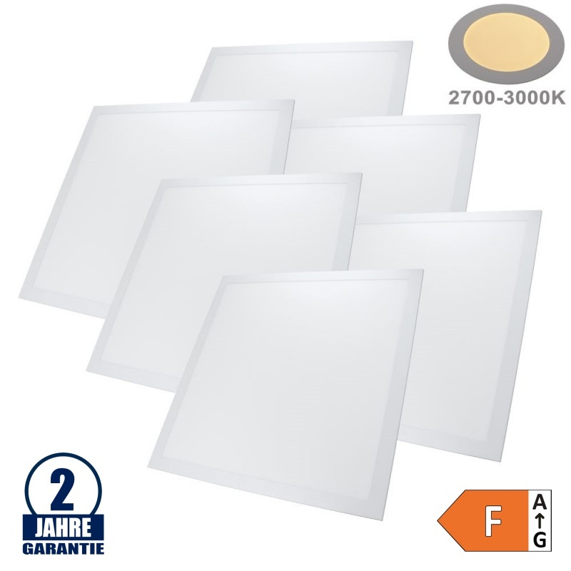 45W 62x62cm LED Panel UGR19 Warmweiß 6 Stk. Packung