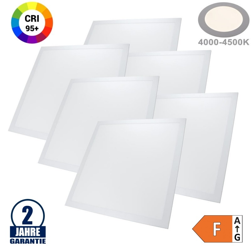 45W 62x62cm LED Panel HIGH CRI Neutralweiß 6 Stk.