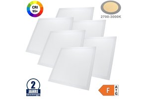 45W 62x62cm LED Panel HIGH CRI Warmweiß 6 Stk.