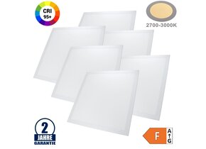 45W 62x62cm LED Panel HIGH CRI Warmweiß 6 Stk.