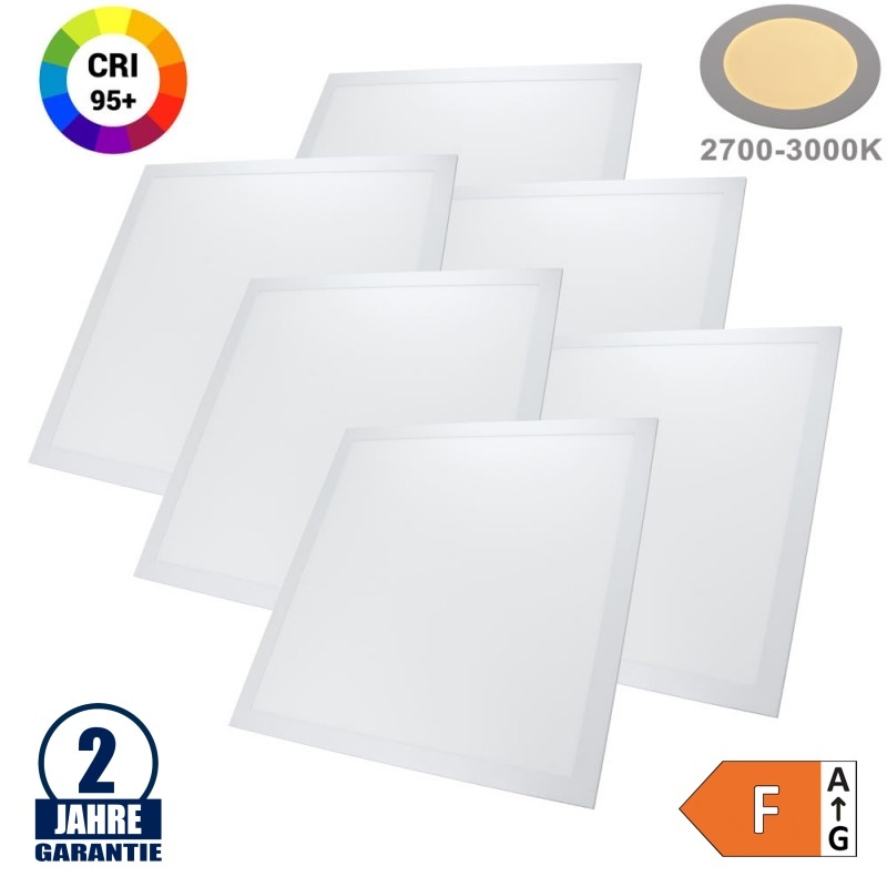 45W 62x62cm LED Panel HIGH CRI Warmweiß 6 Stk.