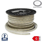 120SMD/m 10W 230V LED Streifen 5730 Wassergeschützt Kaltweiß IP44 1m