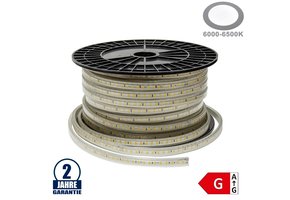 120SMD/m 10W 230V LED Streifen 5730 Wassergeschützt Kaltweiß IP44 1m