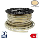 120SMD/m 10W 230V LED Streifen 5730 Wassergeschützt Warmweiß IP44 1m