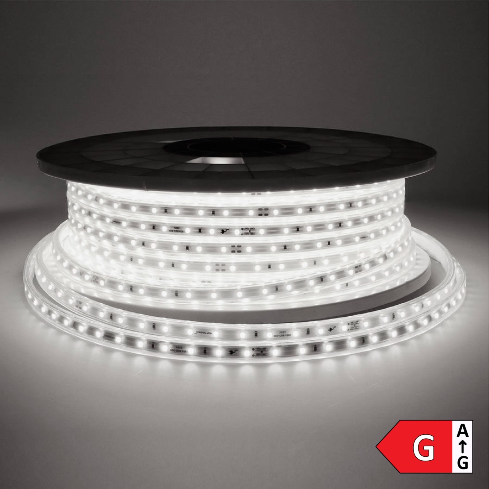 50m SET - 60SMD/m 840lm/m 230V Led Streifen Kaltweiß 5050 IP65