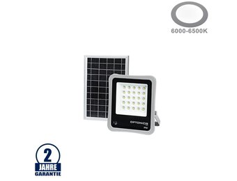 6W LED Fluter solar-betrieben inkl. Akku 3,2V/5Ah