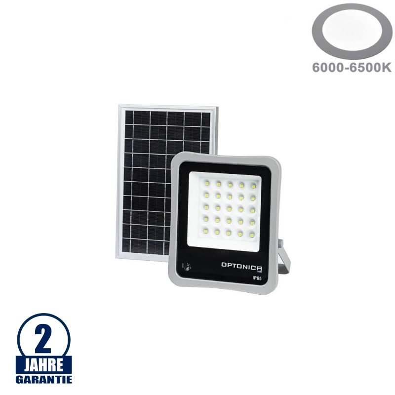 8W LED Fluter solar-betrieben inkl. Akku 3,2V/6Ah