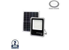 15W LED Fluter solar-betrieben inkl. Akku 3,2V/10Ah