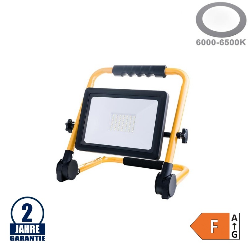 50W LED SMD Baustellenstrahler mit 3 Meter Kabel Kaltweiß