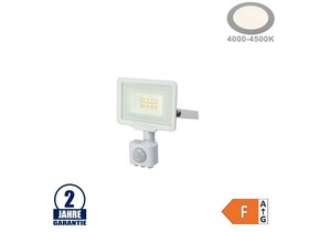 10W LED SMD Fluter City Line mit Bewegungsmelder Neutralweiß