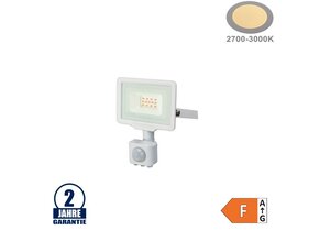 10W LED SMD Fluter City Line mit Bewegungsmelder Warmweiß