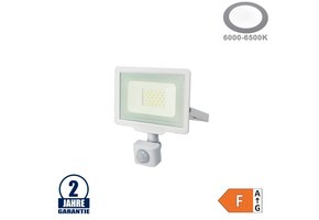 20W LED SMD Fluter City Line mit Bewegungsmelder Kaltweiß