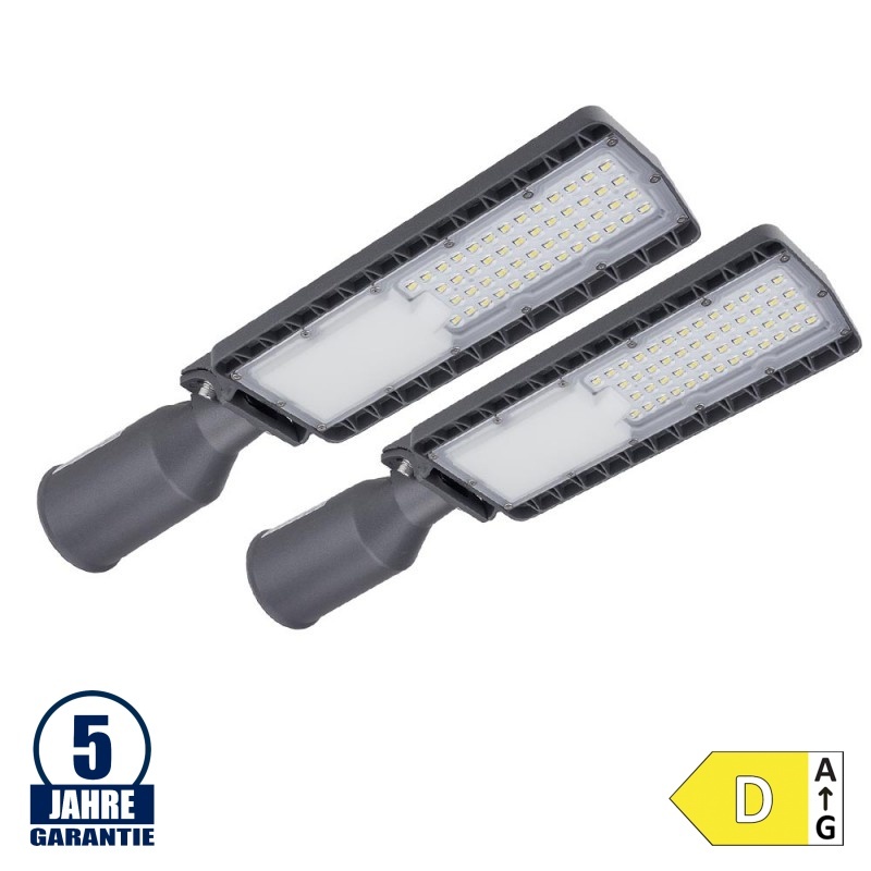 30W LED Straßenleuchte 130LM/W Kaltweiß 2 Stk.