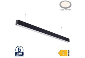 40W LED Linearleuchte Slim Professional mit Abhängung Schwarz Neutralweiß