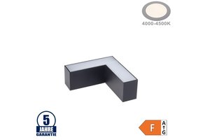 8W L-Verbinder für Linearleuchte Slim Professional Schwarz Neutralweiß 5380