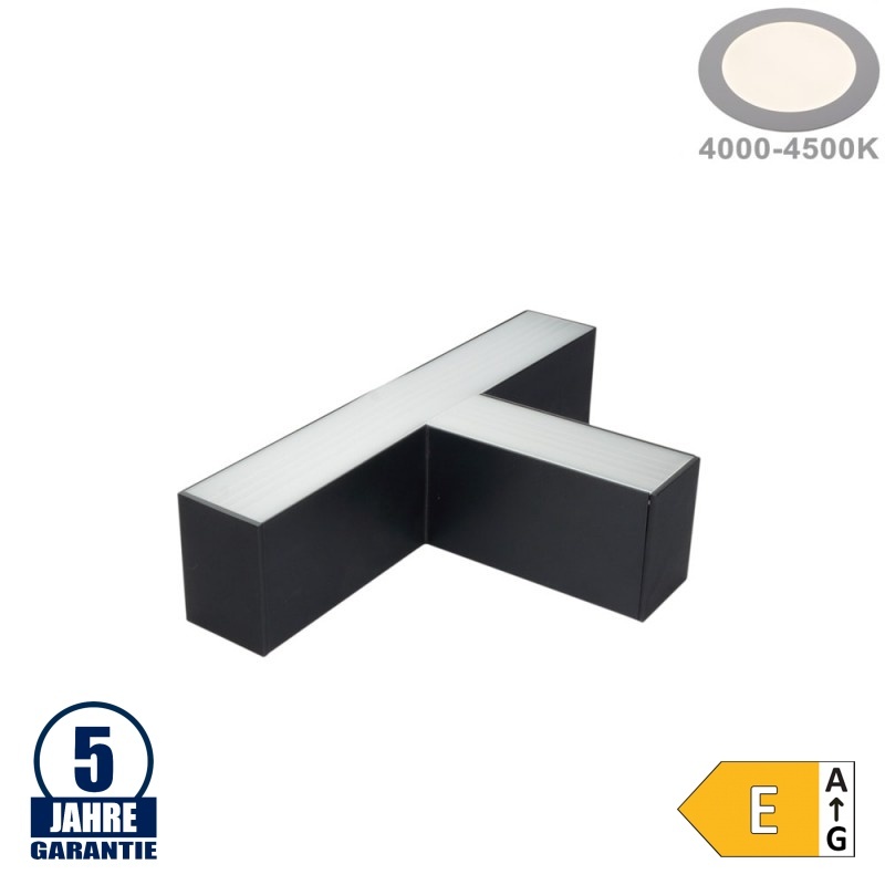 12W T-Verbinder für Linearleuchte Slim Professional Schwarz Neutralweiß 5380
