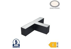 12W T-Verbinder für Linearleuchte Slim Professional Schwarz Neutralweiß 5380