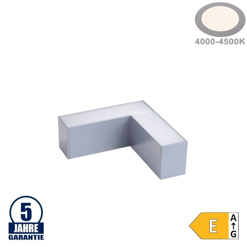 8W L-Verbinder für Linearleuchte Slim Professional Silber Neutralweiß 5381