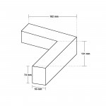 8W L-Verbinder für Linearleuchte Slim Professional Weiß Neutralweiß 5382