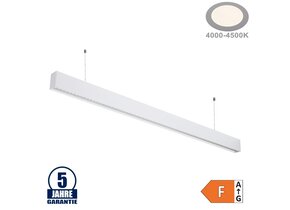 50W LED Linearleuchte mit Abhängung UGR19 Weiß Neutralweiß