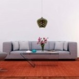 3D Glas Pendelleuchte Chromfarben Mövenmuster D200 E27