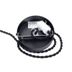3D Glas Pendelleuchte Chromfarben Mövenmuster D200 E27